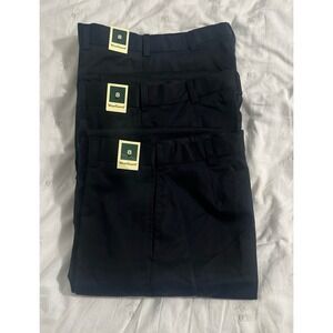 WearGuard Work Pants- Black Flat Front Straight Leg Size 8 Unfinished Hem